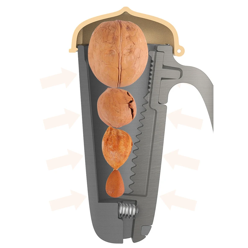 

Walnut Clips with Lid Splash Proof Nutcracker for Single-handed Mini Multifunctional Nut Opener For All Nuts FAS6