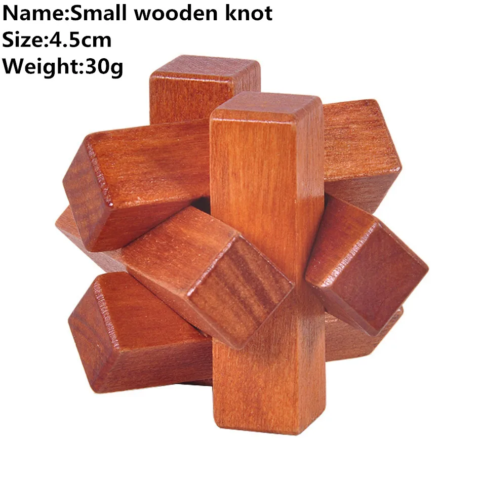 

Ancient Chinese Culture 3D Handmade Intellectual Brain Tease Game Puzzle Wooden Kong Ming Luban Lock Adult Kids Children Toy