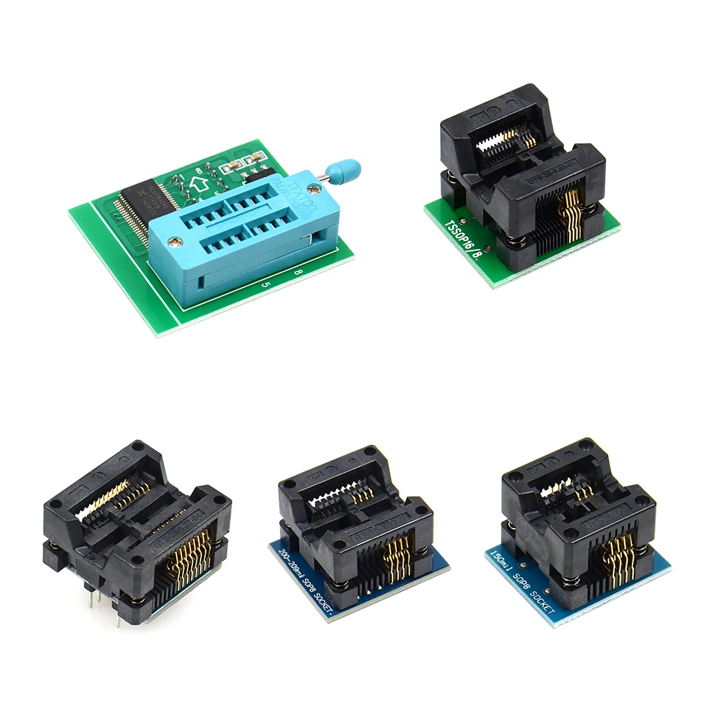 Новейший программатор EZP2019 полный комплект USB SPI + 13 адаптер тестовый зажим Sop8/16
