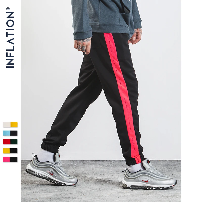 Инфляция брюки мужские мужская одежда 2019 тренировочные джоггеры с полосками