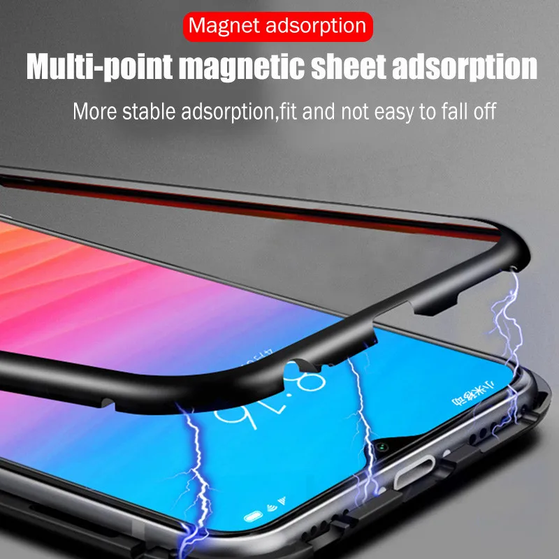 Металлический магнитный стеклянный чехол для huawei P20 P30 Lite P Smart Z Y6 Y7 Y9 Prime Honor 8X9X20 mate 30 Nova 3 3i 5i 5 Pro