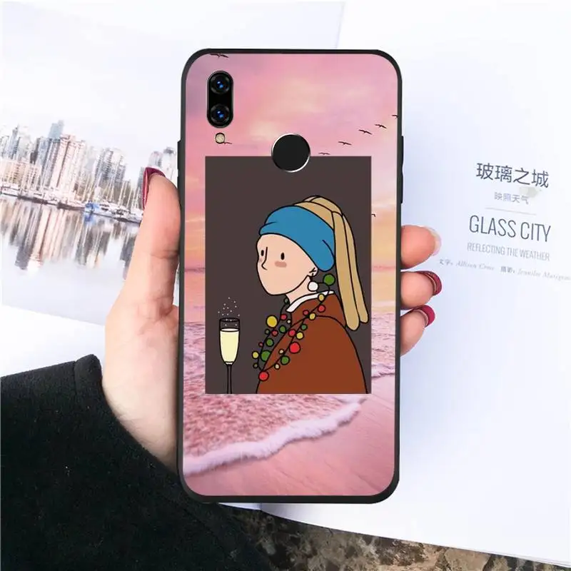 

Retro art Abstract oil painting Phone Case For Huawei honor Mate P 10 20 30 40 Pro 10i 9 10 20 8 x Lite funda coque