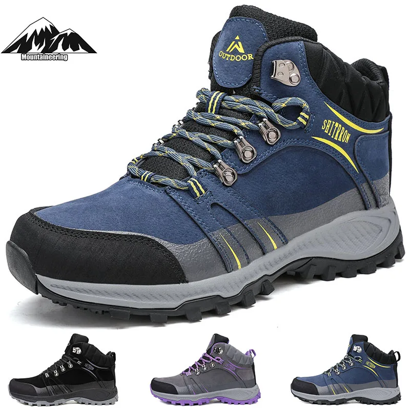 

New Hiking Boots Men Non-slip Wear-resistant Hiking Shoes Women Outdoor Trek Travel Shoes Woodland Work Shoes Lovers Sports Shoe