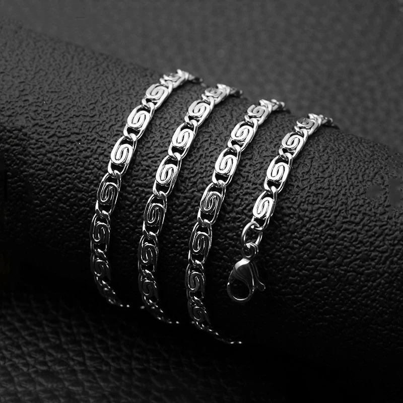 Модное ожерелье из титановой стали 4d цепочка нержавеющей с шрифтами для мужчин и