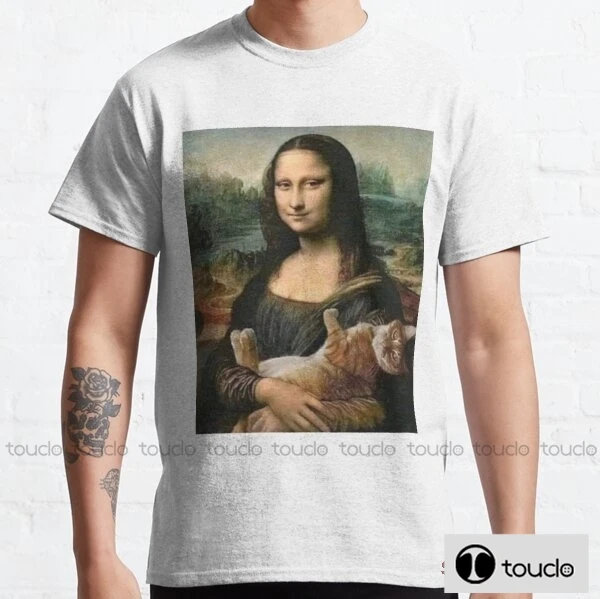 

Mona Lisa And Her Kittikins Summer Funny T Shirt Men Print Election T-Shirt Casual Tees Fashion Streetwear Tshirt Unisex
