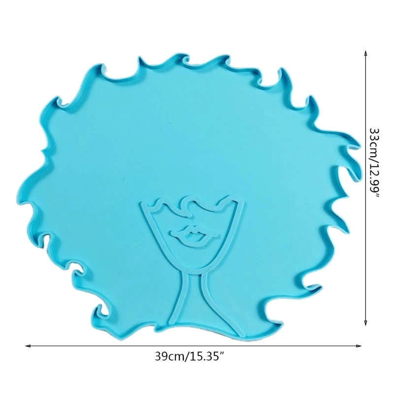 

Lion Head Coaster Tray Epoxy Resin Mold Cup Mat Pad Silicone Mould DIY Crafts Decorations Casting Tools