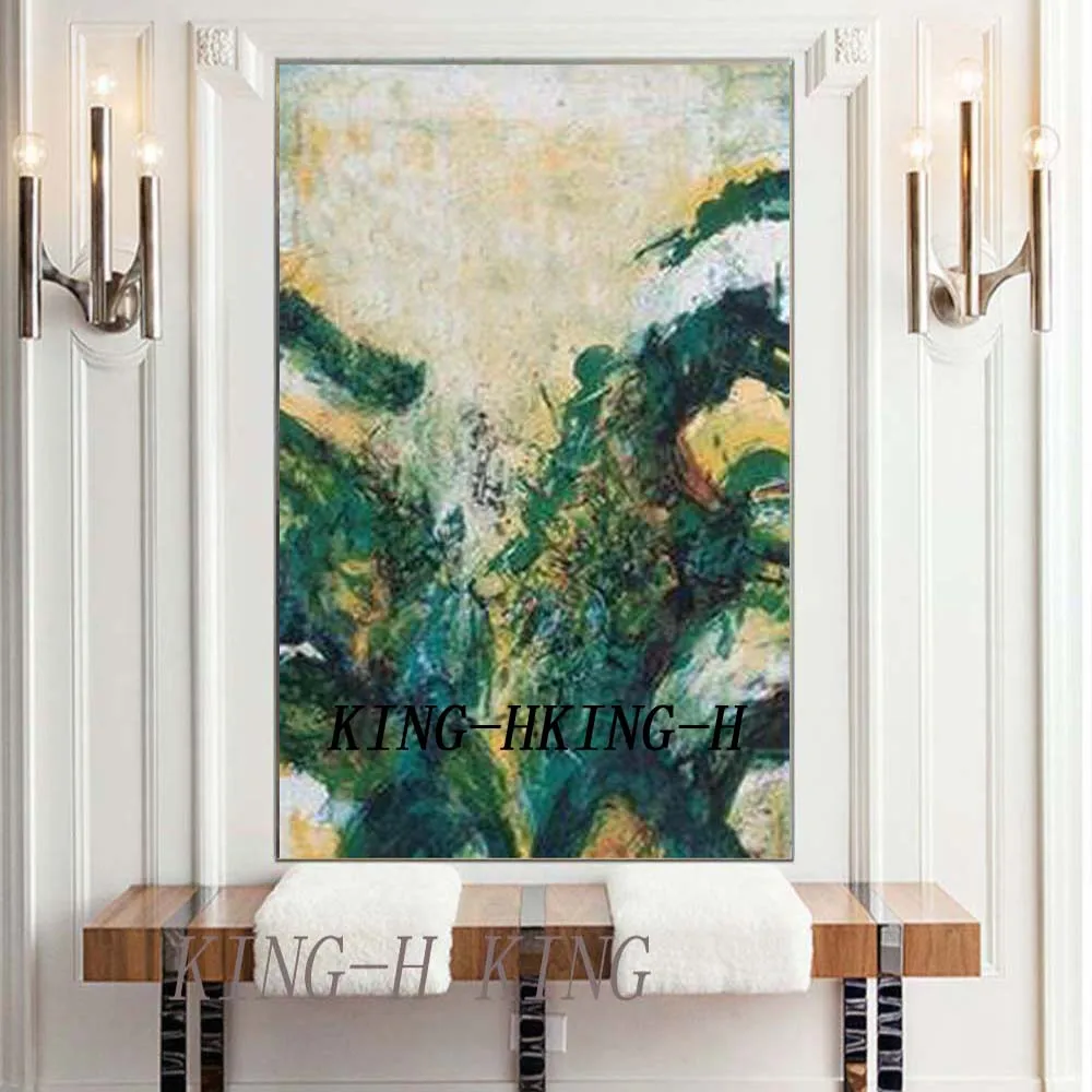 Известный китайский живописец Wu Zhaoji ручная роспись стены искусства желтого