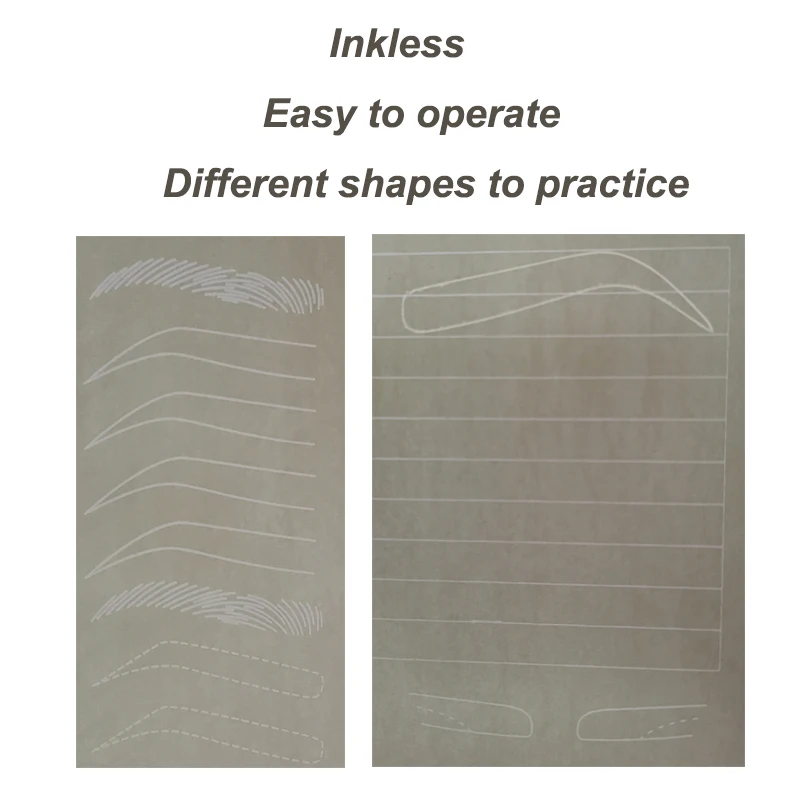 

2/5 шт бескраскового Двусторонняя кожа практики татуировки для мануального татуажа бровей для бровей аксессуары для подготовки кожи без чер...