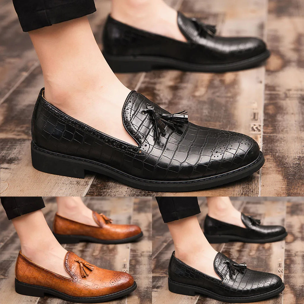 Туфли мужские для танцев туфли на квадратном каблуке без застежки заостренный