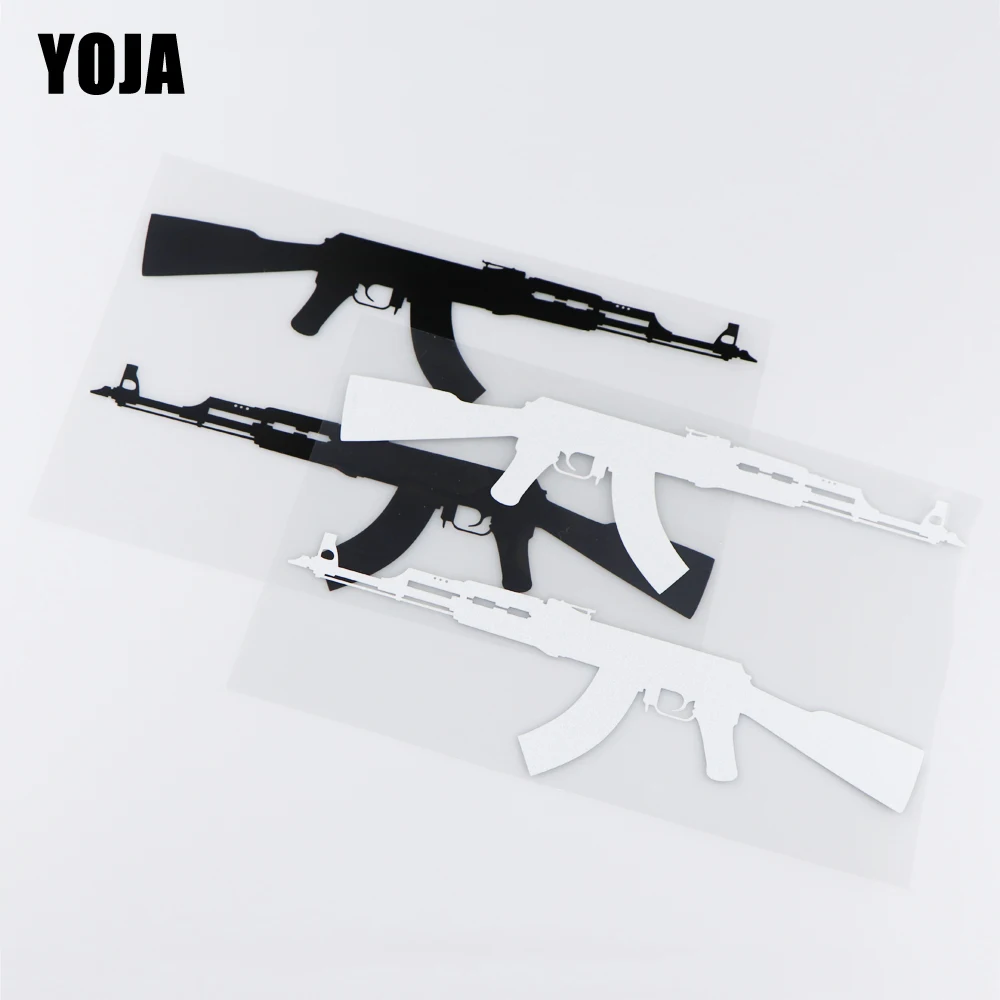 YOJA 22X13.7CM мультфильм пистолет виниловые наклейки в виде Фотообоев c переводными