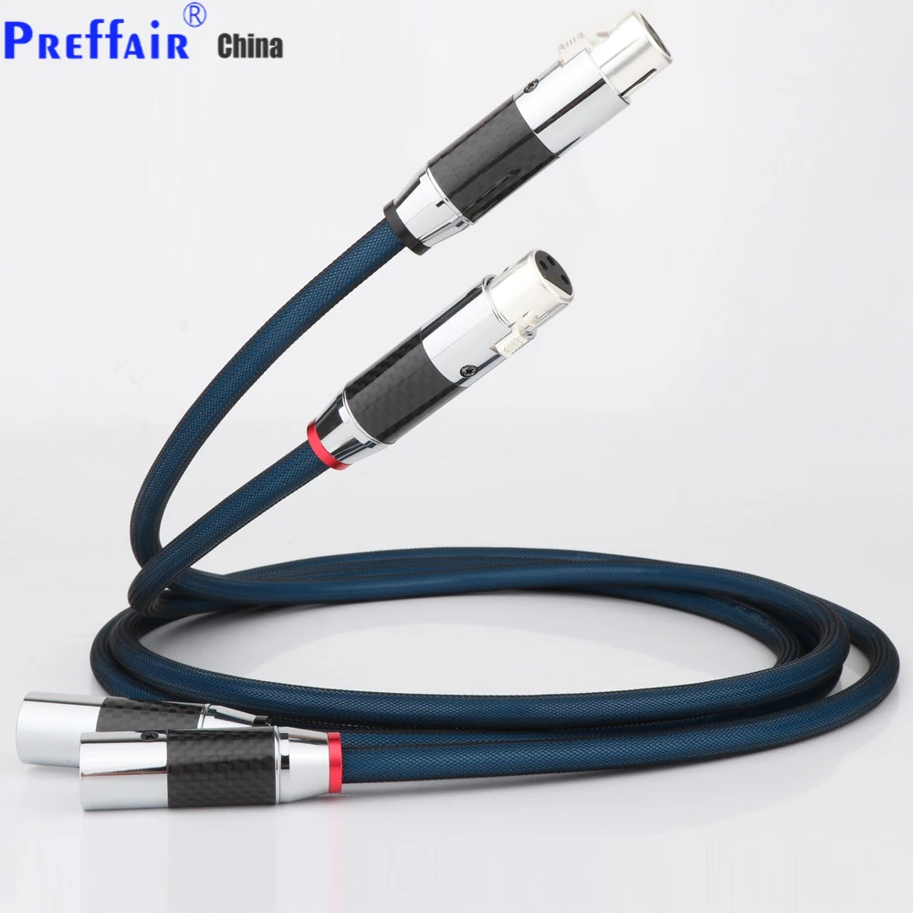 

Pair Preffair X405 99.998% OFC Silver Plated Copper HIFI Silver Plating XLR Plug Interconnect Audio Cable