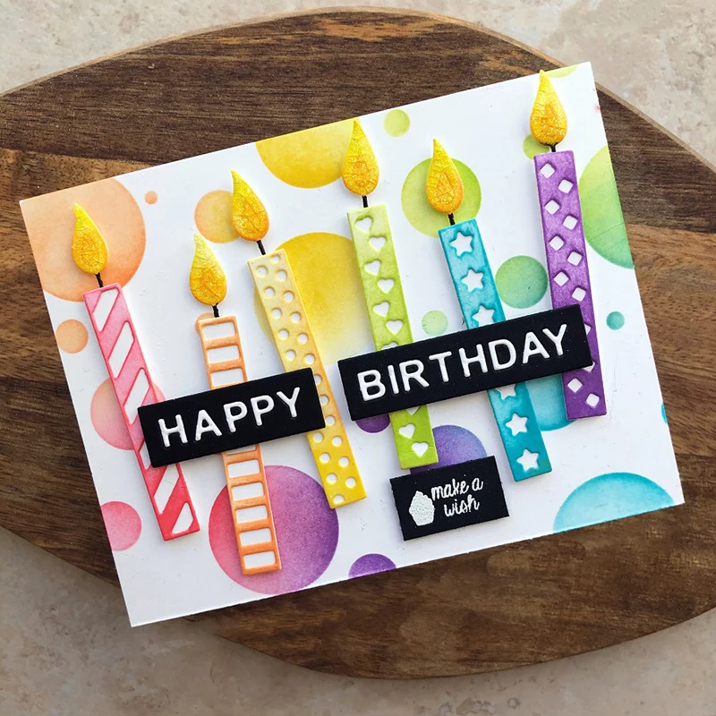 Новинка 2021 г. английские слова свечи для торта на день рождения металлические