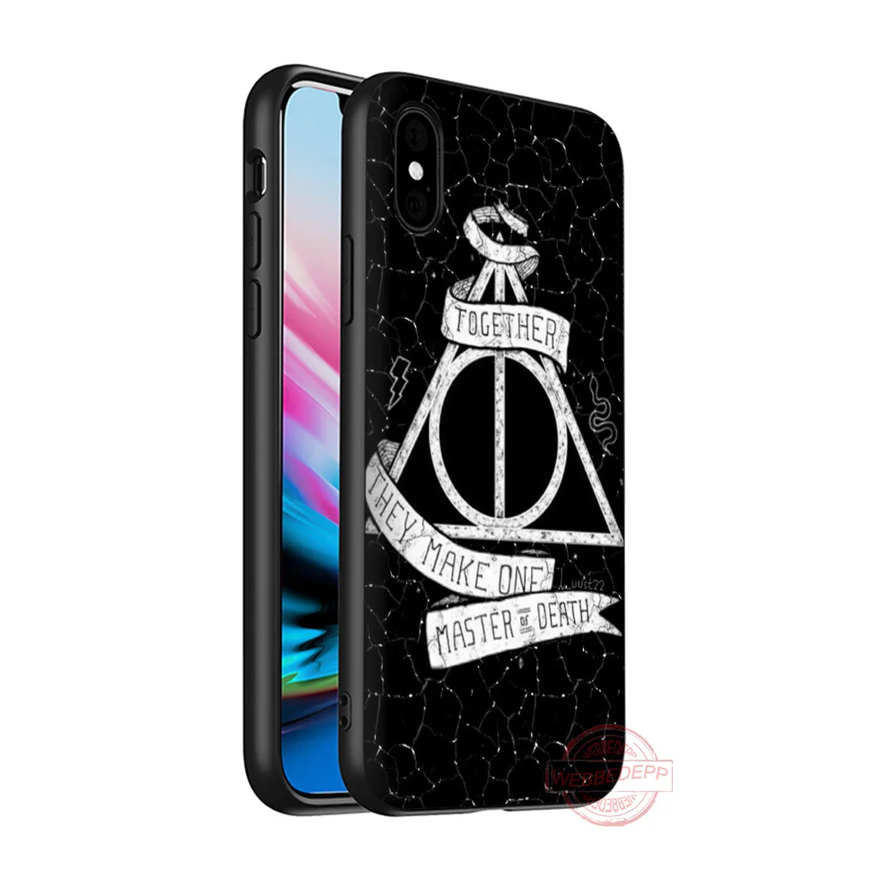 WEBBEDEPP Deathly Hallows логотип мягкий Силиконовый ТПУ чехол для телефона для iPhone 5 6 7 8 Plus X XS XR XS Max 11proMax - Цвет: 9