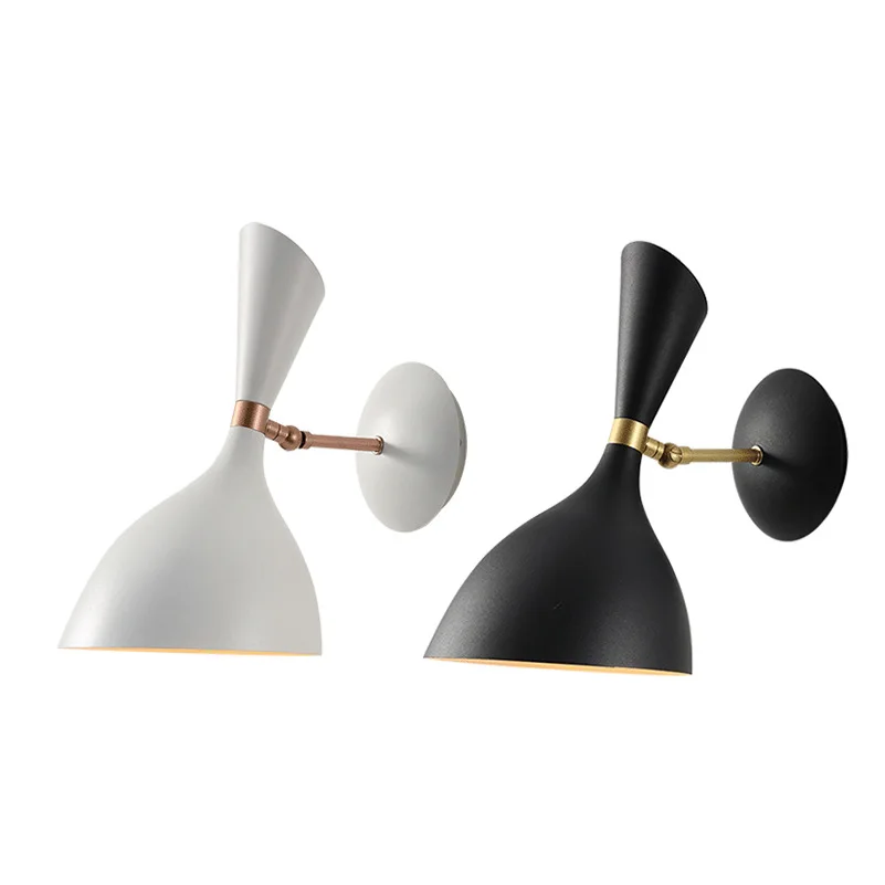 

European style bedside designer model room post modern minimalist bedroom study aisle creative personality wall lamp WF