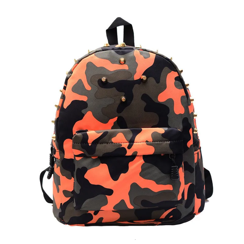 Rucksack Backpack Children School Bag Rivets Camouflage Backpack Women Fashion Cute Baby Toddler Casual Mochila
