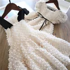 Детское кружевное платье принцессы, элегантное белое банкетное платье для детей 3-8 лет