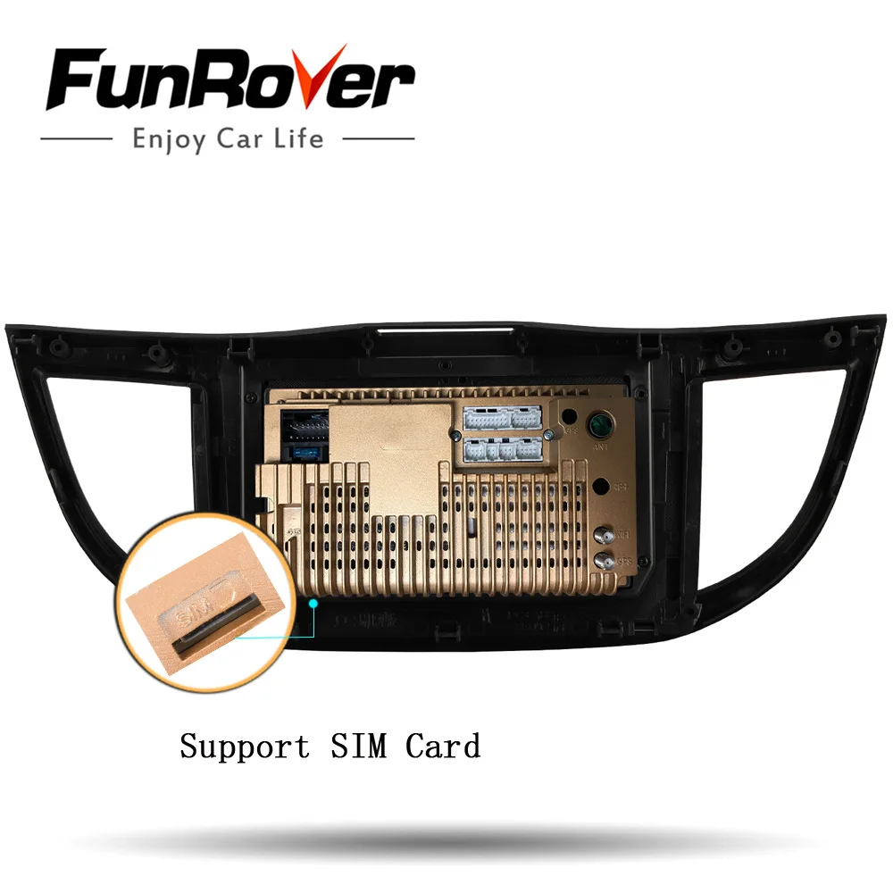 Funrover Восьмиядерный Android9.0 2din автомобильный Радио Мультимедийный dvd gps плеер для Honda CRV CR-V 2011- стерео навигация DSP 4 г ram