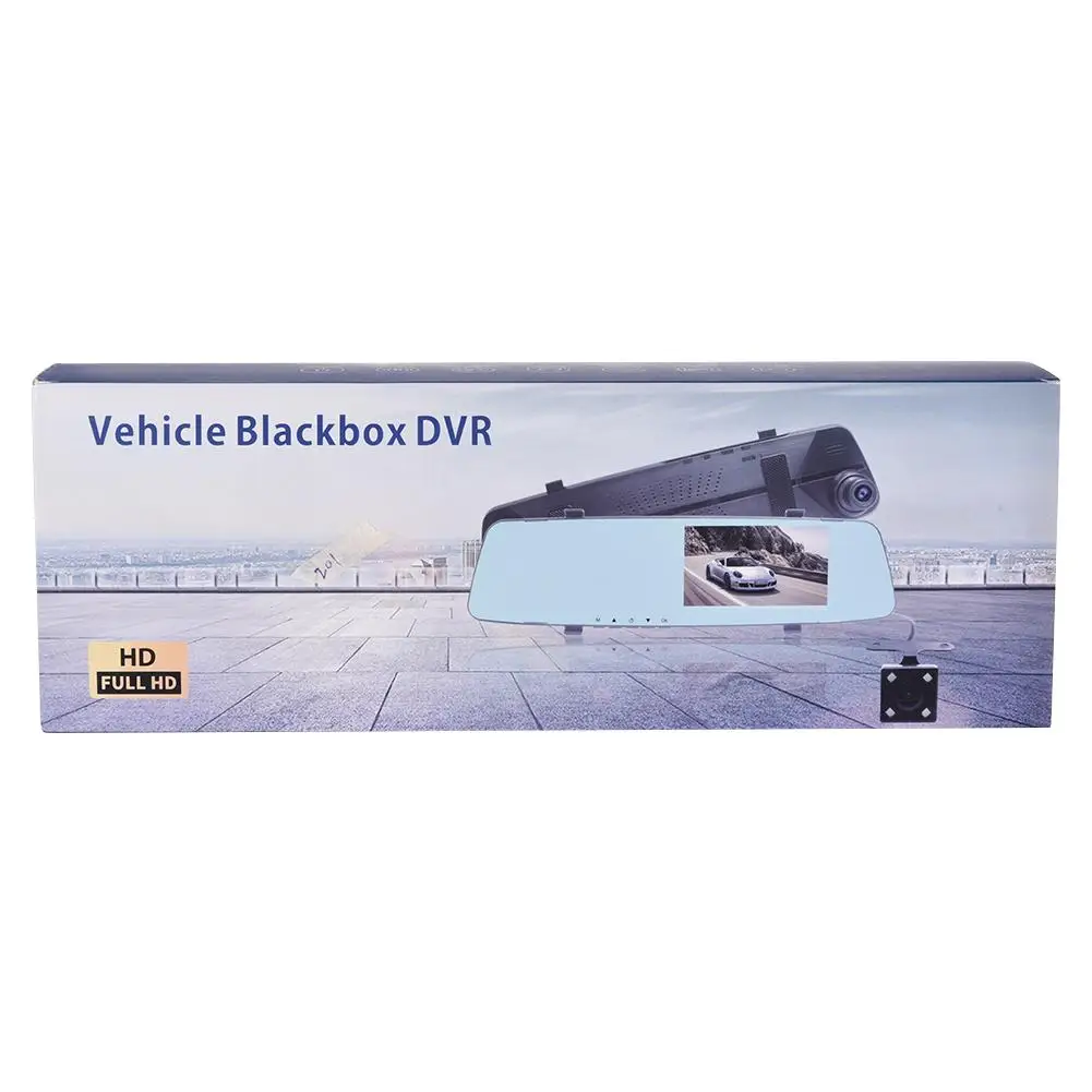 Dashcam 1080P зеркало заднего вида автомобиля Dvr 4,3 дюймов Full HD экран автомобиля вождения видео рекордер камера 140 градусов широкий угол