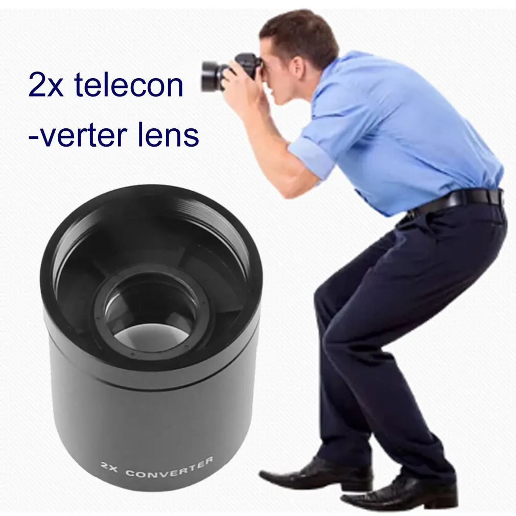 

2.0x 2x Teleconverterx Converter Vergroting Lens Voor T T2 Mount 420-800Mm 500Mm 800Mm 900Mm 650-1300Mm Tele Lens