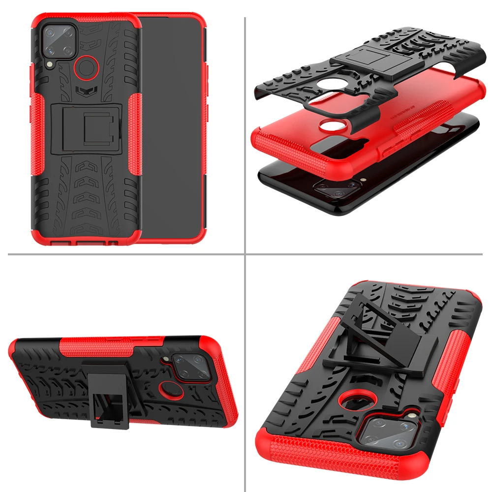 for oppo realme c15 c25 case c11 c12 c3 3 5 6 7 pro c17 cover anti knock heavy duty armor silicone phone bumper case realme c25 free global shipping