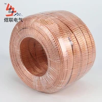 free shipping diameter 0 15mm copper flexible connector flat braided wire grounding wire