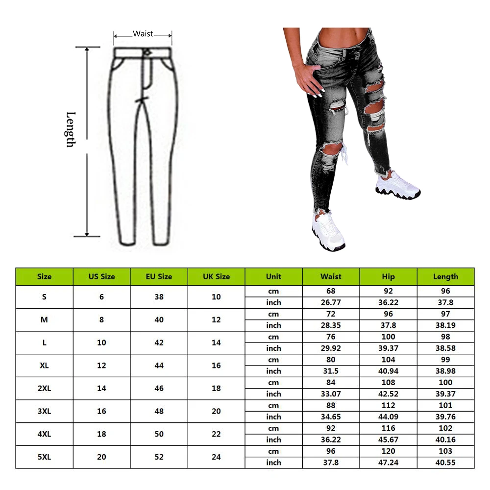 

2021 Hot Sale Drawstring Denim Jeans for Women Stretch Ripped Jeans Jean Ladies Plus Size Full Length Pencil Pants