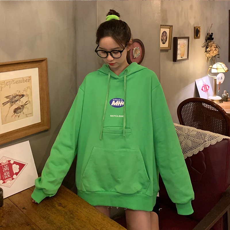 Весенне осенние корейские свободные повседневные модные пуловеры с длинными