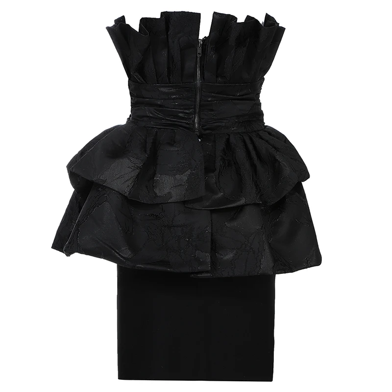 Женский комплект из 2 предметов Max Spri облегающий мини-юбка без бретелек рукавов с