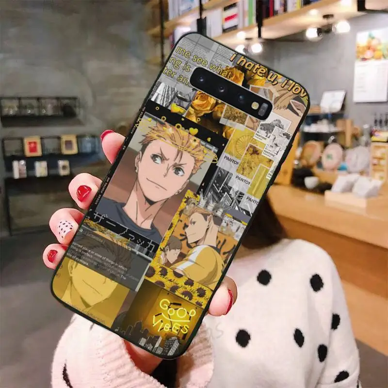 

Haikyuu Kuroo Tetsurou anime Phone Case For Samsung A50 A51 A71 A20E A20S S10 S20 S21 S30 Plus ultra 5G M11 funda shell