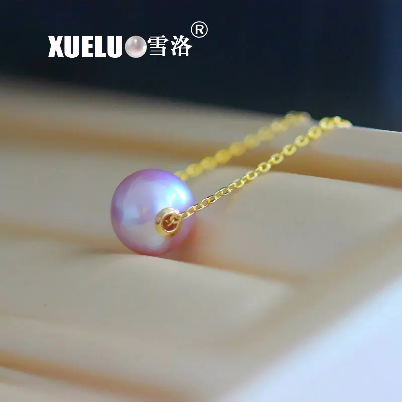 Ожерелье из натурального жемчуга ожерелье фиолетового 925 пробы | Украшения и