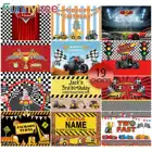 Funnytree Тема гонки фото занавеска фон на день рождения автомобиль фон сетка баннер детская фотография фотозона фотофон