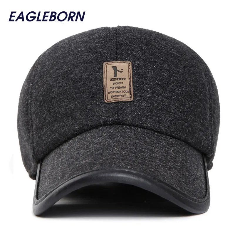 2021 Мужская зимняя шапка Бейсбол Кепки эластичный Спорт на открытом воздухе