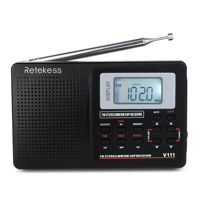 Открытый Портативный Полнодиапазонный FM/SW радио персональный карманный светодиодный стерео радио с подсветкой с наушниками