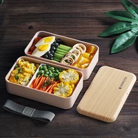 1200ml lunch box for kids portable double layer microwavable dinnerware food storage picnic camping rectangle outdoor bento box
