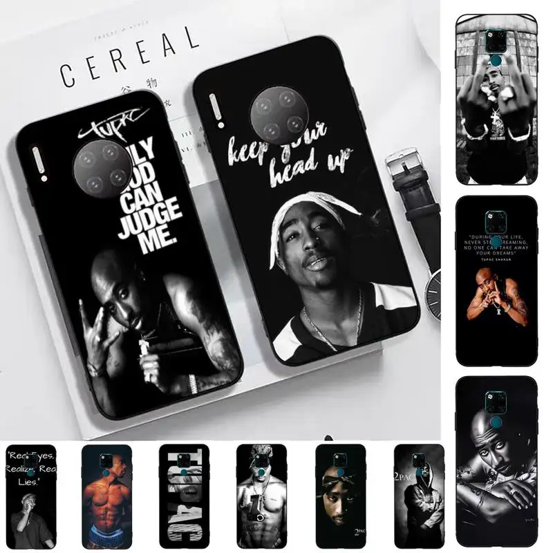 

FHNBLJ Hiphop Rap Singer 2Pac Tupac Shakur Phone Case for Huawei Mate 20 10 lite pro X Honor paly Y 6 5 7 9 prime 2018 2019