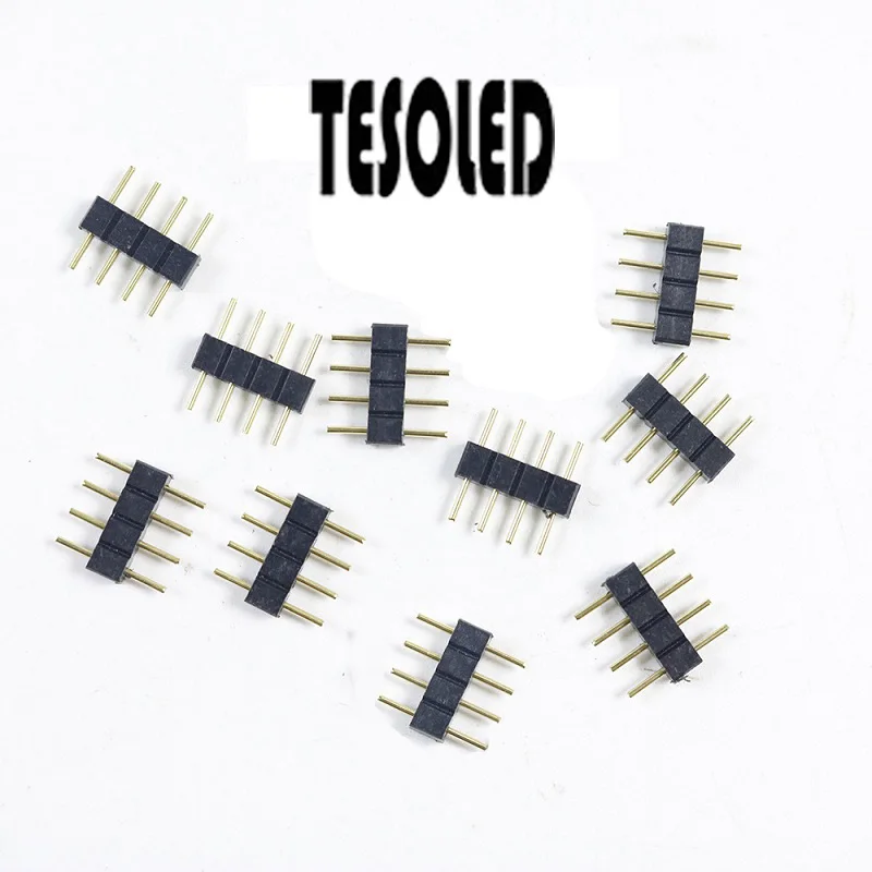 10 шт/4 шт 4 Pin/5 Pin коннектор RGBW адаптер штырь мужской тип двойной для RGB 5050 3528