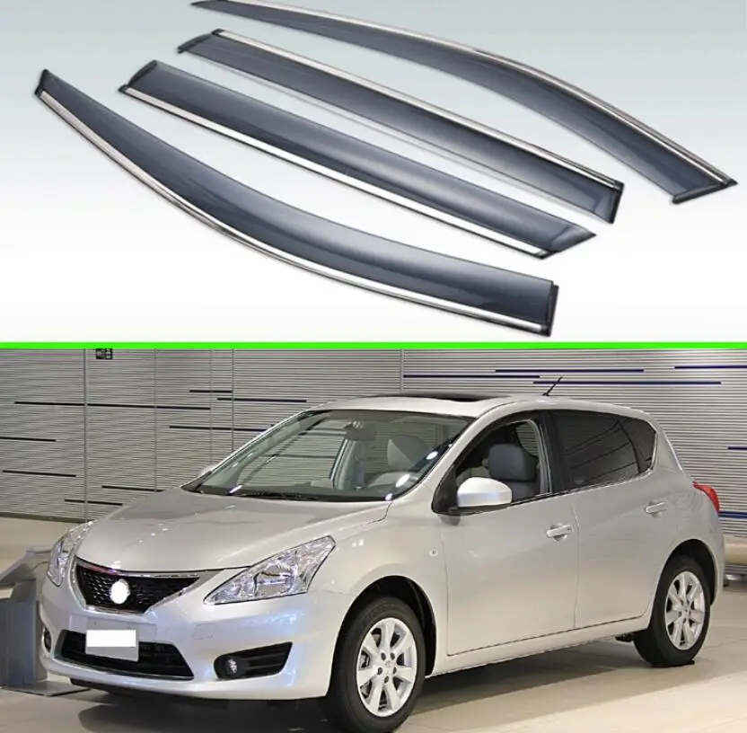 

Пластиковый Наружный козырек для Nissan Tiida Pulsar 2011 2012 2013 2014 2015