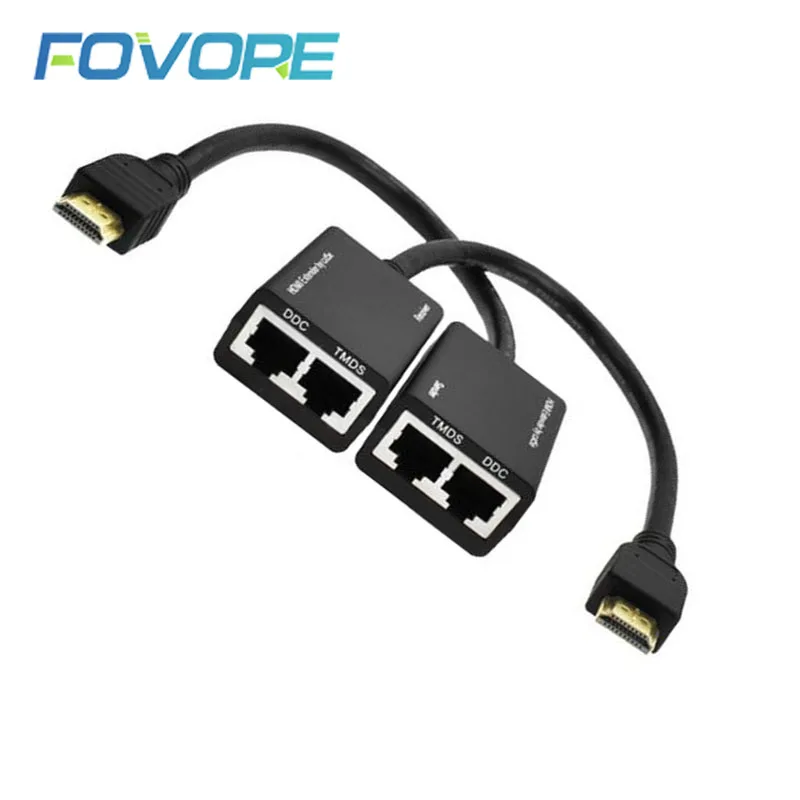 HDMI-compatible Over RJ45 CAT5e CAT6 UTP LAN Ethernet Extender Repeater Supports 1080p Resolution up to at least 100ft (30M) | Электроника