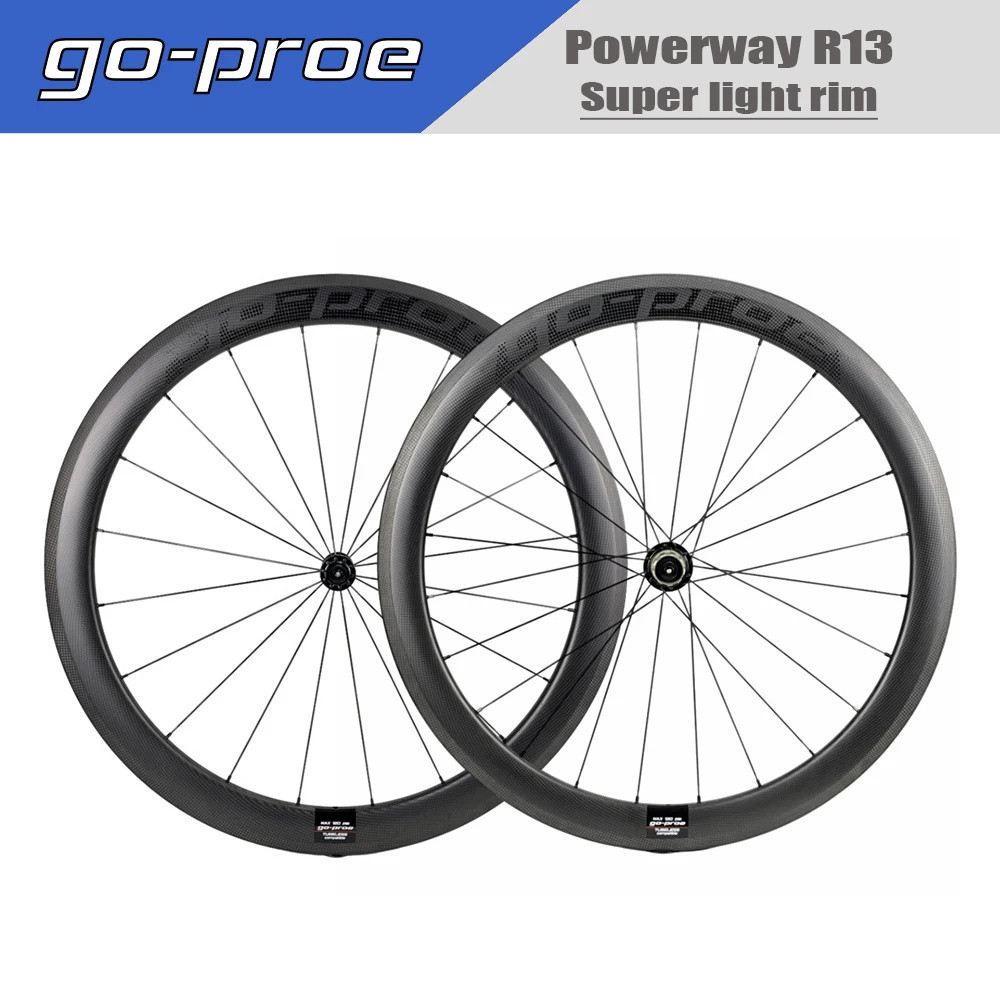 GO PROE супер светильник R13 карбоновые велосипедные колеса шоссейные Powerway