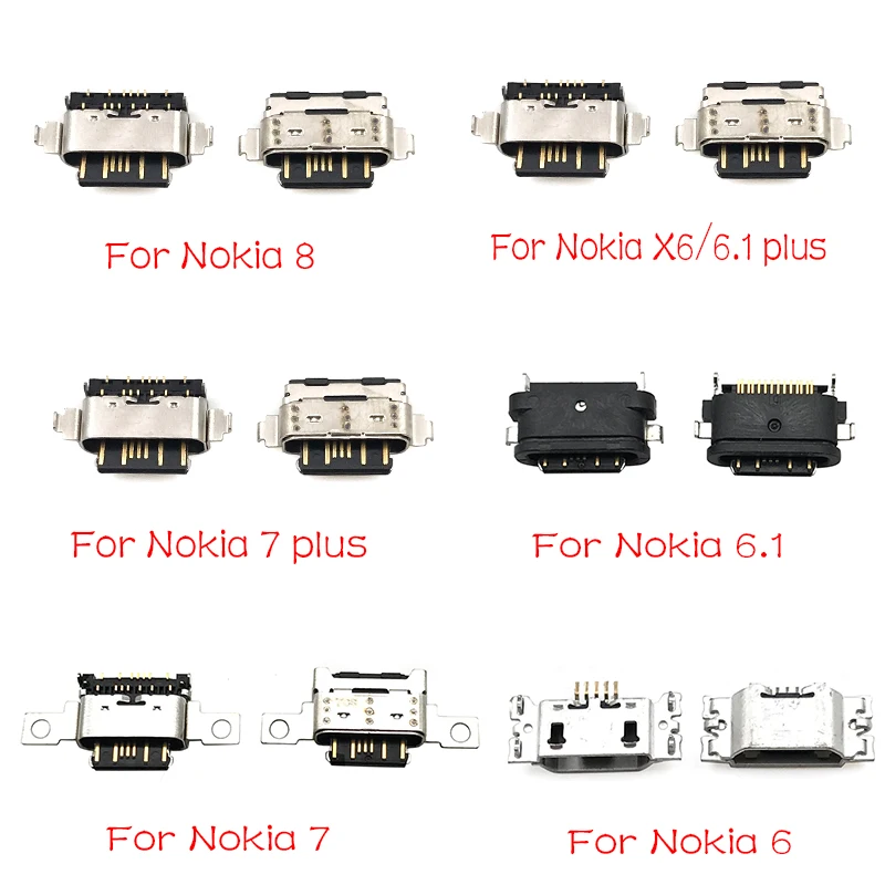 2 шт./лот для Nokia 3 6 7 Plus 8 1 5 X5 X6 X7 USB зарядная док станция разъем гибкий кабель|Шлейфы