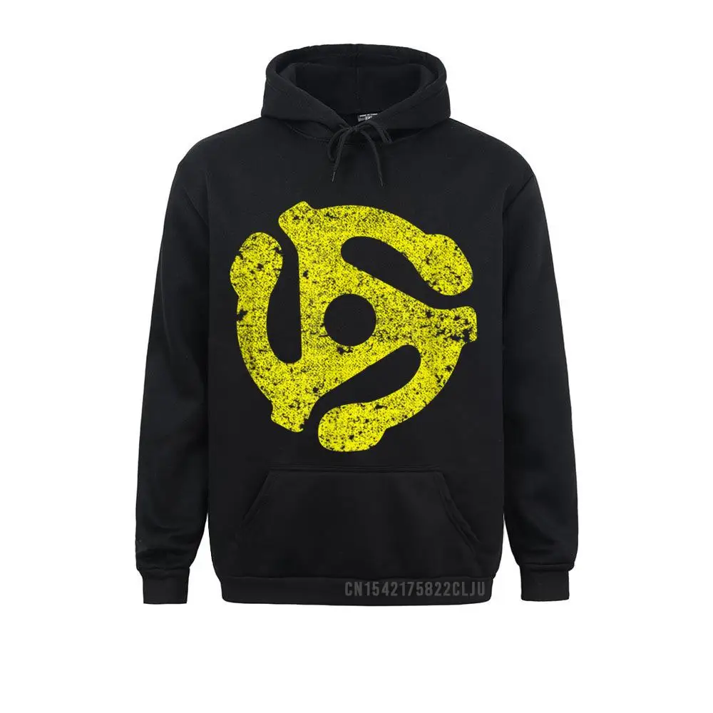 Hoodies Mother Day Men Sweatshirts DJ 45 RPM Adapter Vintage Style Turntable Record T-Shirt Hip Hop Sportswears 2021 Popular