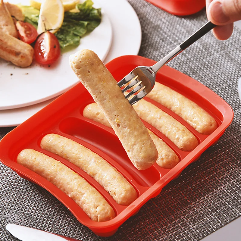 Новая антипригарная силиконовая колбасная форма с 6 ячейками для приготовления