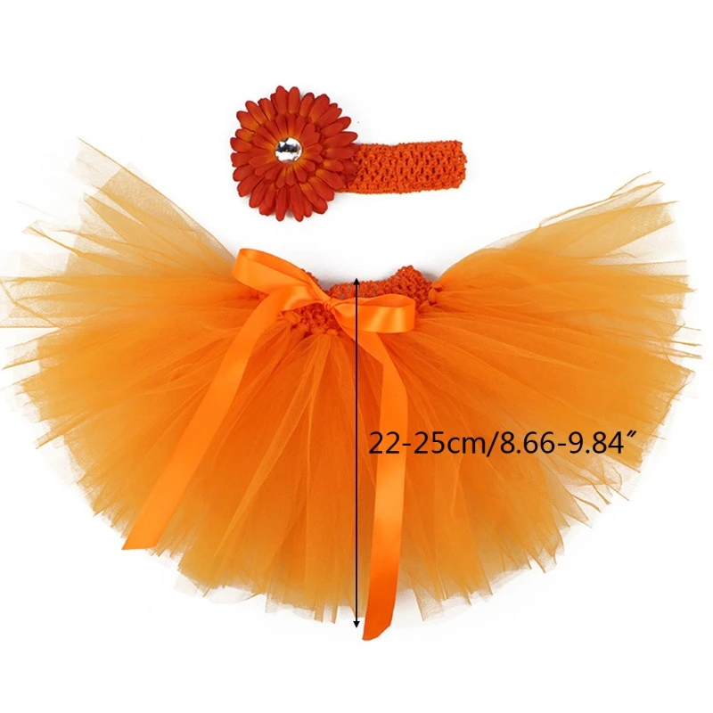 Falda de tut&uacute; de malla para beb&eacute;s, conjunto de diadema de flores con correa, accesorios de fotograf&iacute;a para reci&eacute;n nacidos, trajes de ropa para sesi&oacute;n de fotos, 3 uds.-4