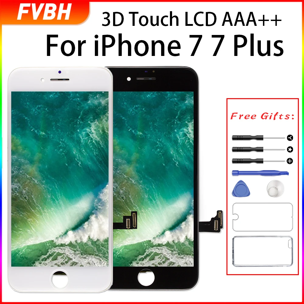 Пожизненная гарантия Замена экрана для iPhone 7 Plus Pantalla 3D Touch Digiztier LCD 6 6s +