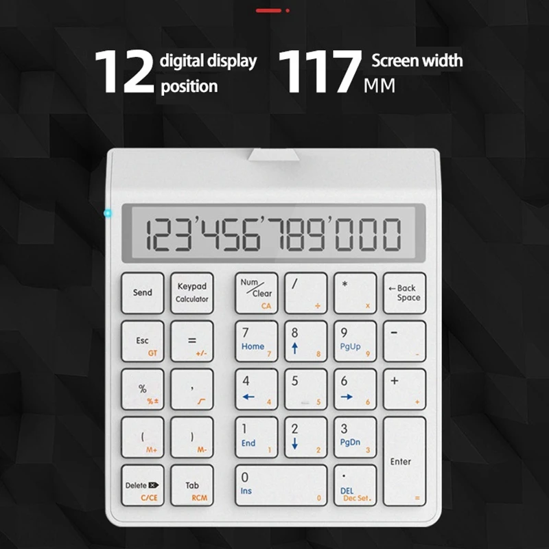 sunreed numeric keypad 4 0 bluetooth keyboard with display calculator function 2 in 1 number pad and calculator free global shipping