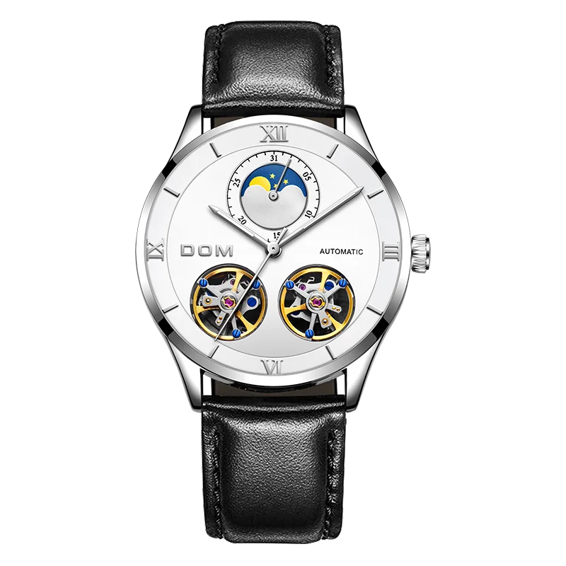 

2019 DOM Mechanical Watches Men Skeleton Watch Automatic Mechanical Mens Watches Waterproof Self-winding Clock Stainless Steel