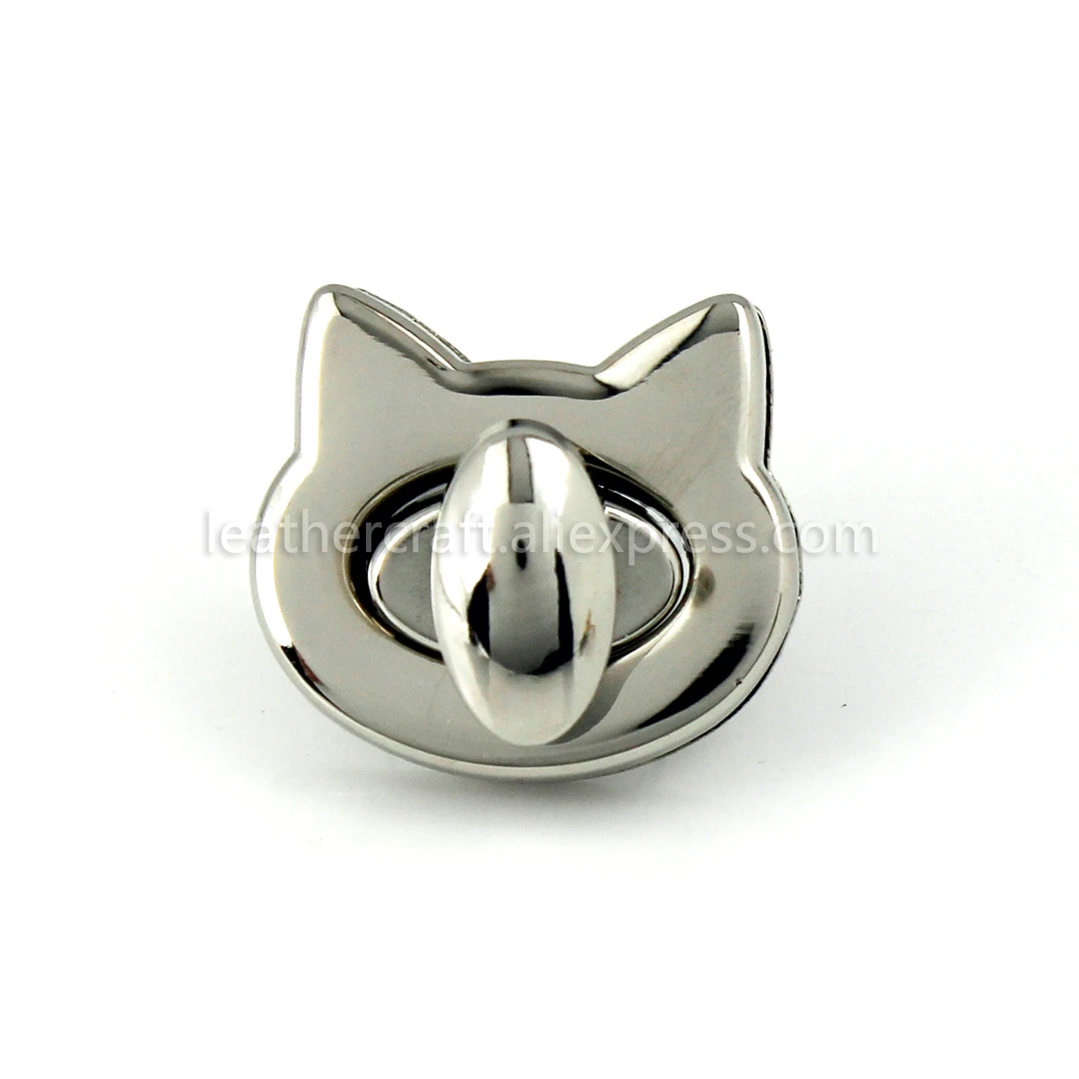 Silver 1 шт. металлическая милая сумка с кошкой, Блокировка замка, застежка, кожаная женская сумка, сумка на плечо, кошелек, фурнитура для творчества - Цвет: Silver