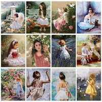 ruopoty oil painting by numbers hand painting drawing by numbers girl painting numbers unique gift decorative paintings
