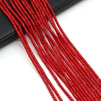 2021 new coral beaded red cylindrical pendant bead pendant is suitable for womens hand made diy exquisite necklace jewelry