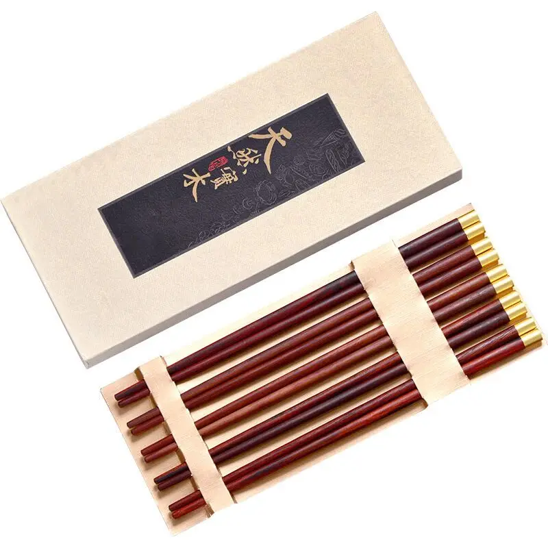 5 пар самые высококачественные черные деревянных палочек для еды бытовых